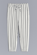 White Navy Stripes Knitted Pants Assorted Nawao.com