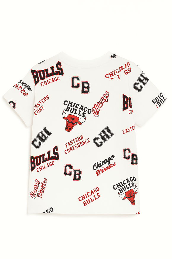 White Nba Chicago Bulls Aop T Shirt White Nawao.com