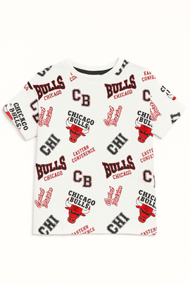White Nba Chicago Bulls Aop T Shirt White Nawao.com