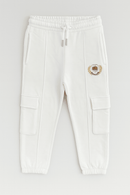 White Newyork Embroidery Casual Set White Nawao.com