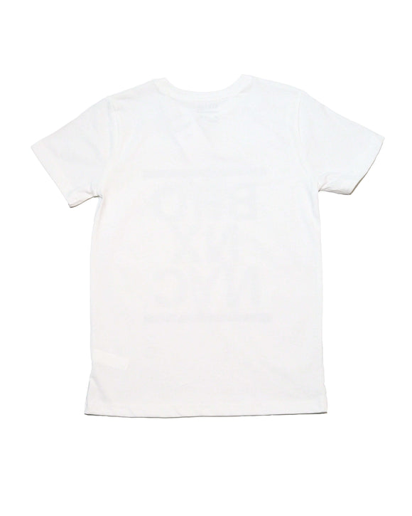 White Nyc Bronx Skater Tee With Flock Print Nawao.com