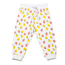 White Orange All Over Print Active Pant Nawao.com