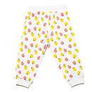 White Orange All Over Print Active Pant Nawao.com