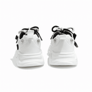 White Overlayed Chunky Sneakers Nawao.com
