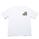White Oversize Racer Embroidery Tee Nawao.com