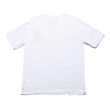 White Oversize Racer Embroidery Tee Nawao.com