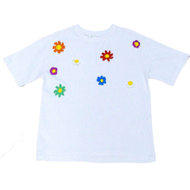 WHITE OVERSIZE TOP WITH CROCHET WHITE 11 12 YEARS Nawao.com