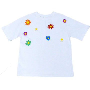 WHITE OVERSIZE TOP WITH CROCHET WHITE 11 12 YEARS Nawao.com