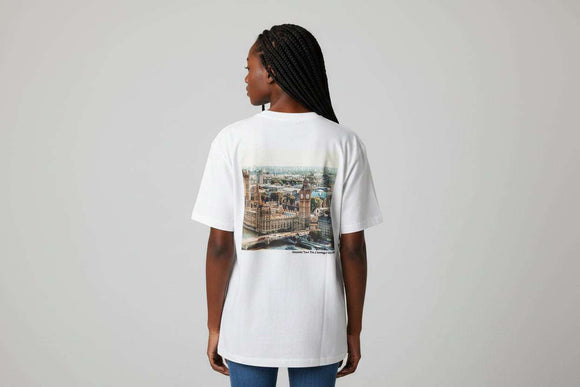 White Oversized With Patch Print White Uk10 Nawao.com