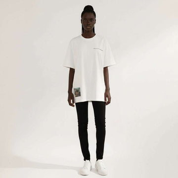 White Oversized With Patch Print White Uk10 Nawao.com