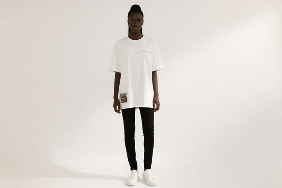White Oversized With Patch Print White Uk10 Nawao.com