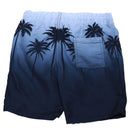 White Palm Print Swim Shorts White Nawao.com