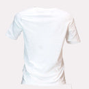 White Paradise Lace Embellished T Shirt Nawao.com