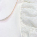 White Peter Pan Colloar Jersey Top With W Nawao.com