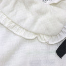 White Peterpan Collar Jacquard Top White Nawao.com