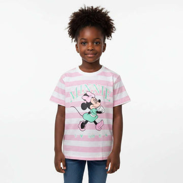 White Pink Stripes Minnie T Shirts Assorted Nawao.com