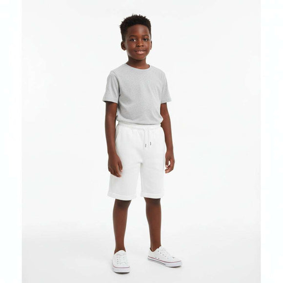 White Pique Active Shorts White Nawao.com