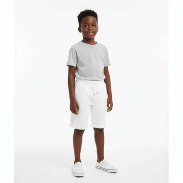 White Pique Active Shorts White Nawao.com