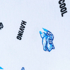 White Pique Aop Shortsleeve Polo White 7 8 Years Nawao.com