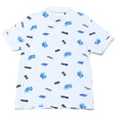 White Pique Aop Shortsleeve Polo White 7 8 Years Nawao.com
