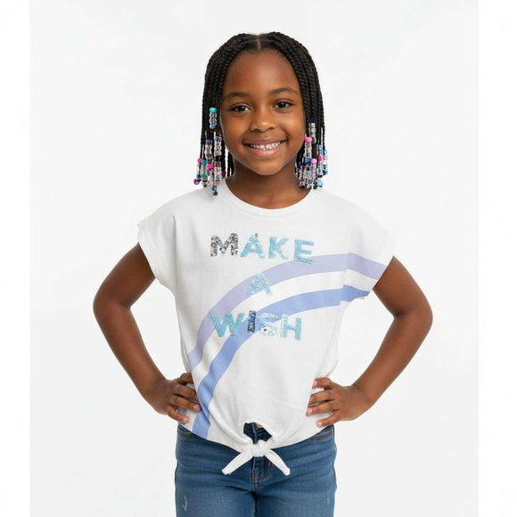 White Placement Print Crop T Shirt  White Nawao.com