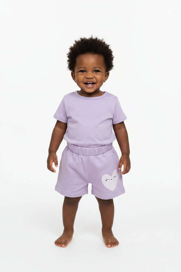 White Placement Print   Lilac Aop Shorts Assorted Nawao.com