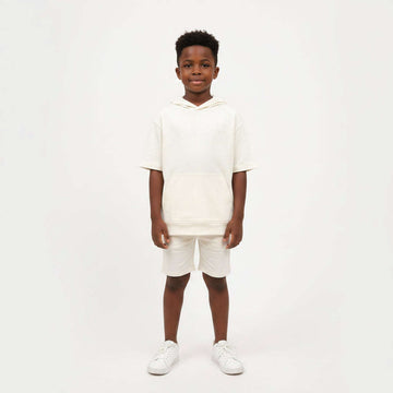White Plain Hoody Over Size T Shirt White Nawao.com