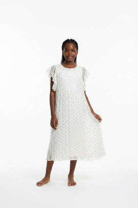 White Pleated Dress W  Lure White Nawao.com