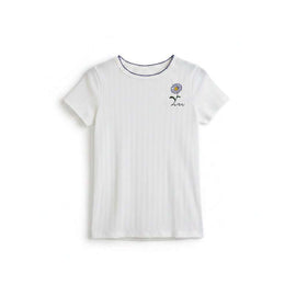 White Pointelle Top White Nawao.com