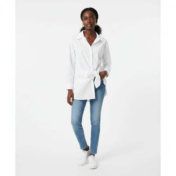 White Poplin Tie Shirt White Uk12 Nawao.com