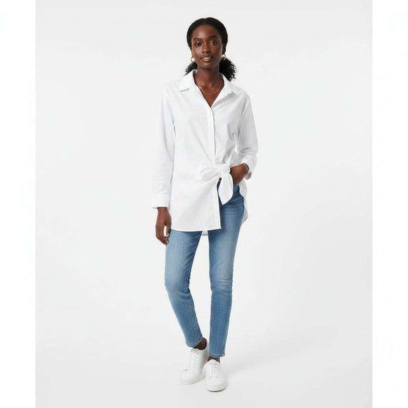 White Poplin Tie Shirt White Uk12 Nawao.com