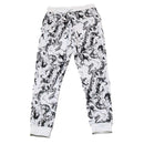 White Print Active Pants Nawao.com