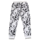 White Print Active Pants Nawao.com