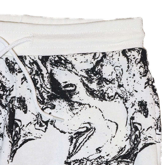 White Print Active Pants Nawao.com