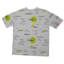 White Print Oversize Tshirt Nawao.com