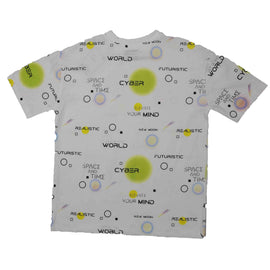 White Print Oversize Tshirt Nawao.com