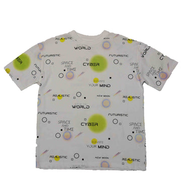 White Print Oversize Tshirt Nawao.com