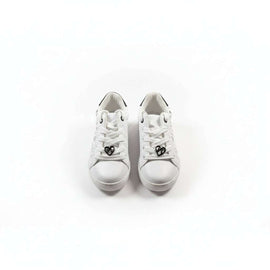 White Printed Sneaker White Nawao.com