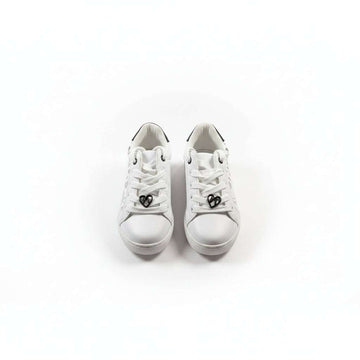 White Printed Sneaker White Nawao.com