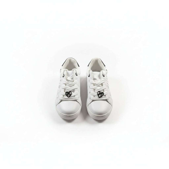 White Printed Sneaker White Nawao.com