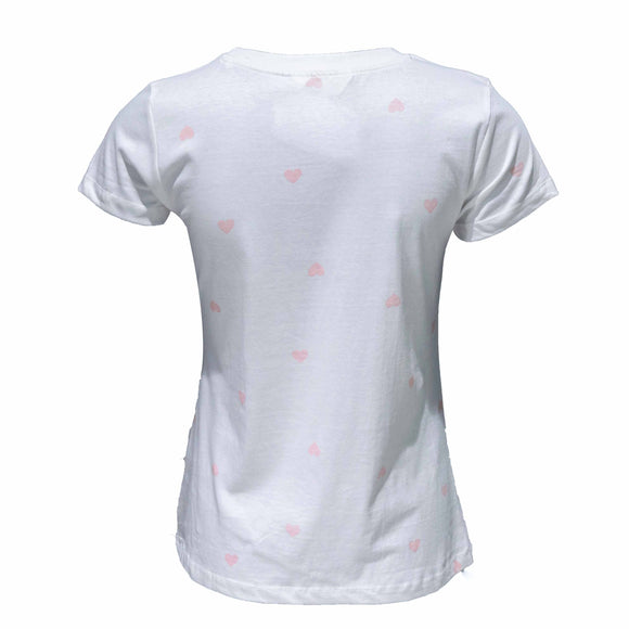 White Printed T-Shirt Nawao.com
