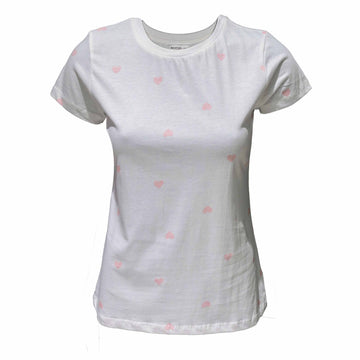 White Printed T-Shirt Nawao.com