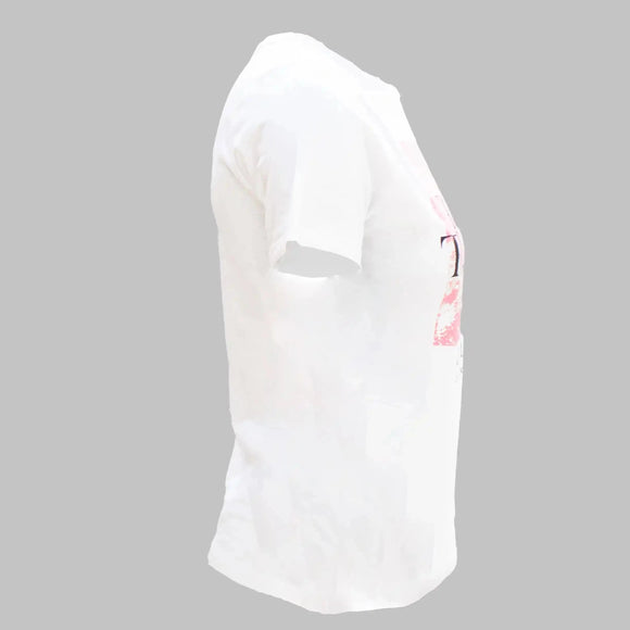White Printed T Shirt Nawao.com