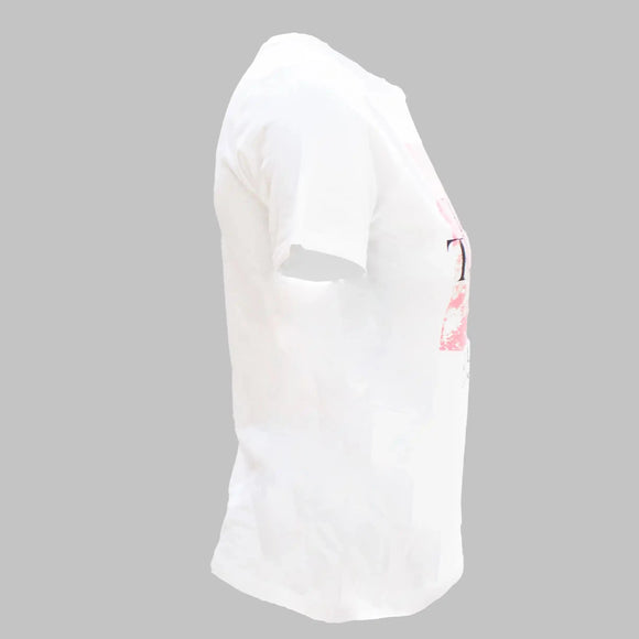 White Printed T Shirt Nawao.com