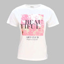 White Printed T Shirt Nawao.com