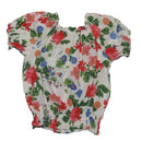White Puff Sleeve With Frills Nawao.com