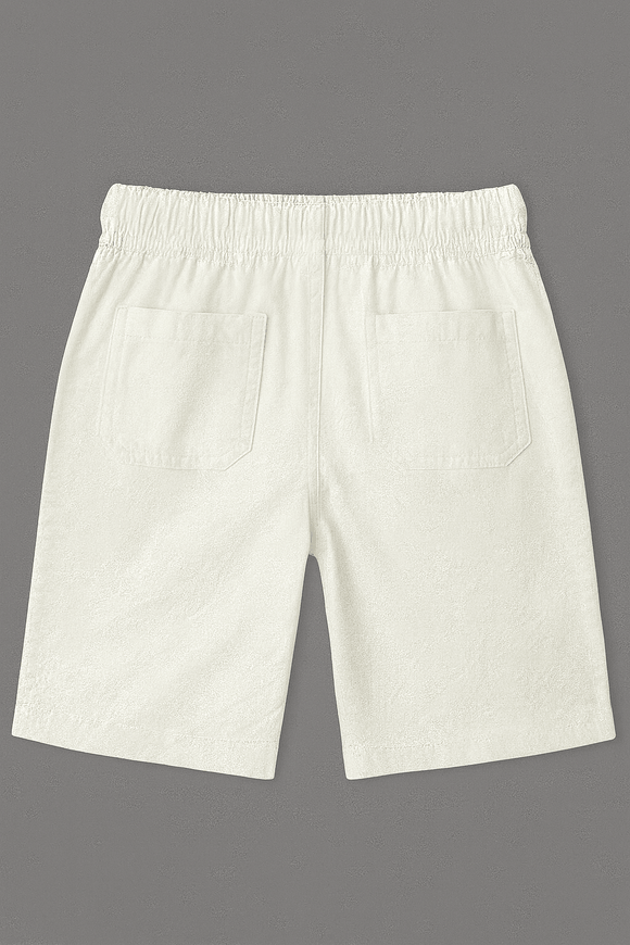 White Pullon Shorts Nawao.com