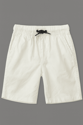 White Pullon Shorts Nawao.com