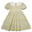 White Purple Floral Peterpan Collar Dress Nawao.com