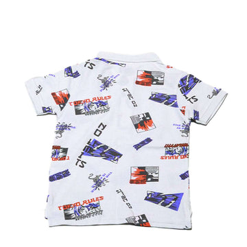 White Regular Collar Polo Shirt Nawao.com